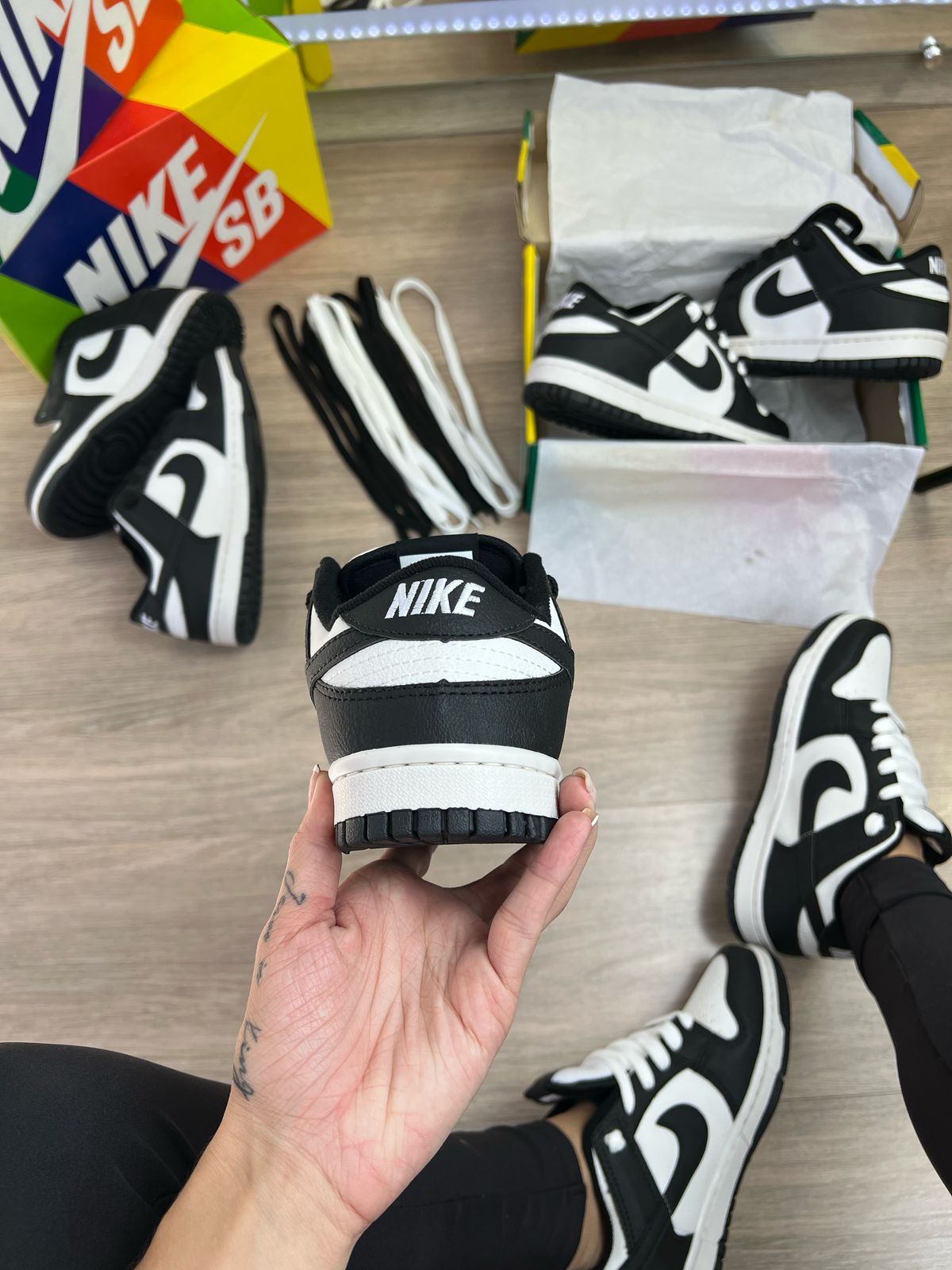 Tênis Nike Dunk SB Branco Preto Premium